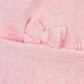Памучен комплект шал и шапка с панделка за бебе, розов Chicco 245222 3