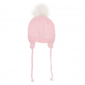 Памучен комплект шал и шапка с панделка за бебе, розов Chicco 245224 5