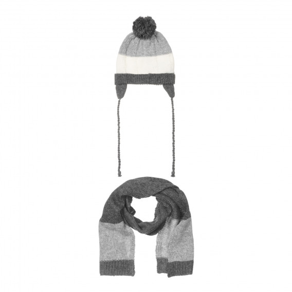 Комплект шал и шапка, сив цвят Chicco 245235 