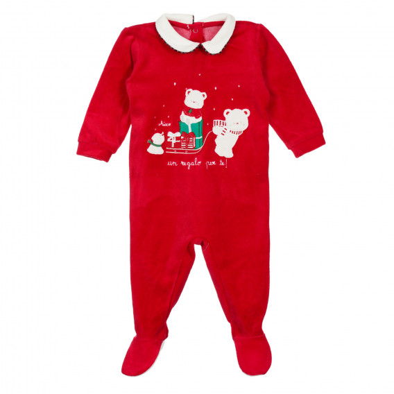 Коледен гащеризон за бебе, червен Chicco 245241 5