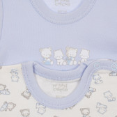 Комплект от два броя бодита с къс ръкав за бебе в бяло и синьо Chicco 245300 3