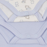 Комплект от два броя бодита с къс ръкав за бебе в бяло и синьо Chicco 245301 4