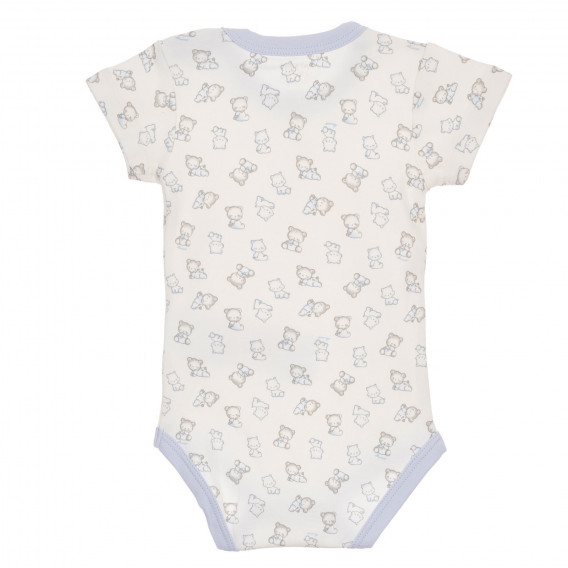 Комплект от два броя бодита с къс ръкав за бебе в бяло и синьо Chicco 245304 7