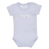 Комплект от два броя бодита с къс ръкав за бебе в бяло и синьо Chicco 245305 2