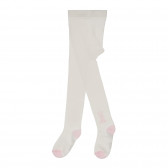 Памучен чорапогащник с розови детайли, бял Chicco 245306 