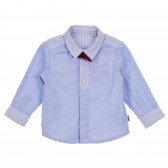 Памучна риза с червена папийонка за бебе, синя Chicco 245312 