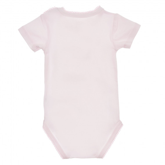 Памучен комплект от два броя бодита за бебе в бяло и розово Chicco 245400 7
