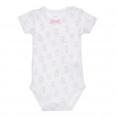 Памучен комплект от два броя бодита за бебе в бяло и розово Chicco 245401 2