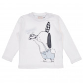Памучна блуза със зайче за бебе момче Chicco 245422 