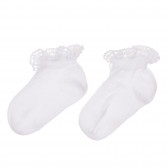 Чорапи с дантела за бебе, бели Chicco 245466 