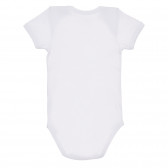 Памучен комплект от два броя бодита с къс ръкав за бебе, бели Chicco 245520 5