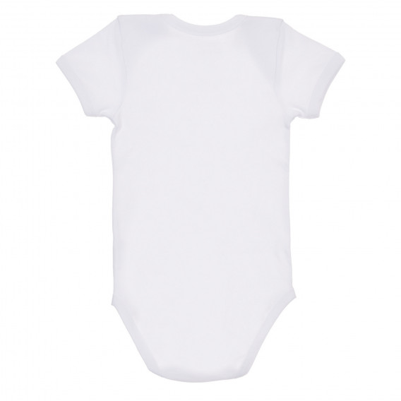 Памучен комплект от два броя бодита с къс ръкав за бебе, бели Chicco 245520 5