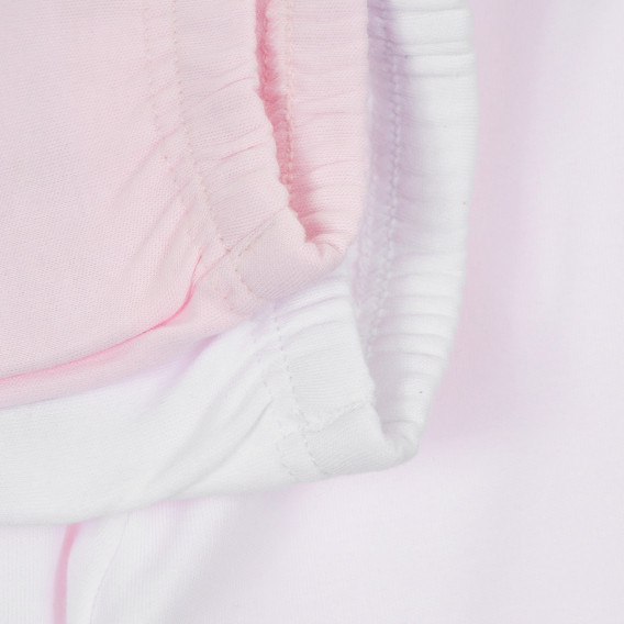 Памучен комплект от два броя ританки за бебе в бяло и розово Chicco 245533 4