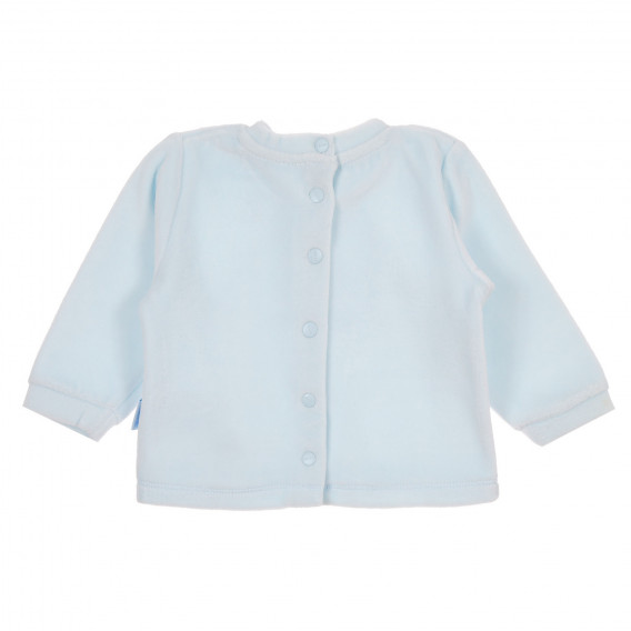 Памучна блуза с дълъг ръкав, синя Chicco 245546 4