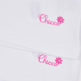 Памучен комплект от два броя тениски с панделка, бели Chicco 245549 4