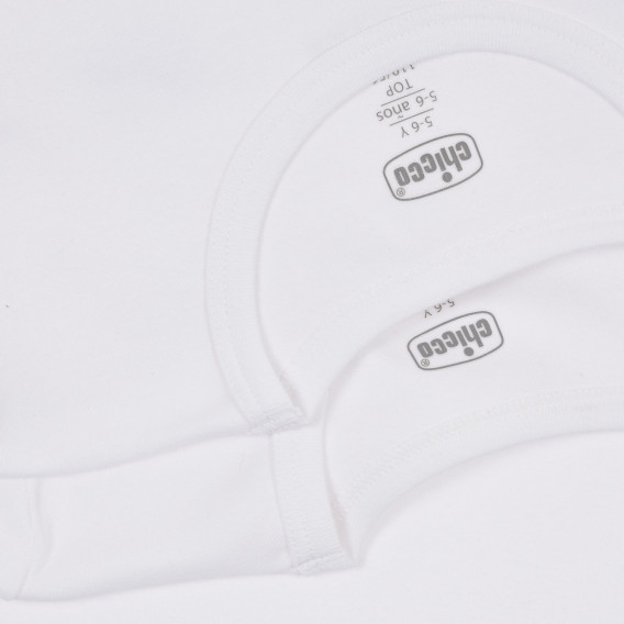 Памучен комплект от два броя тениски, бели Chicco 245553 3