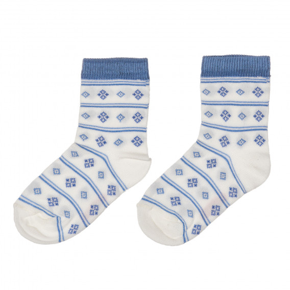 Чорапи с фигурален принт за бебе, бели Chicco 245566 