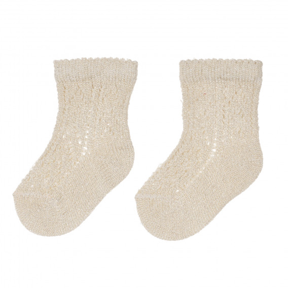 Чорапи с вплетени метални нишки, бежови Chicco 245570 