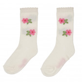Чорапи за бебе с флорални мотиви, бежови Chicco 245580 