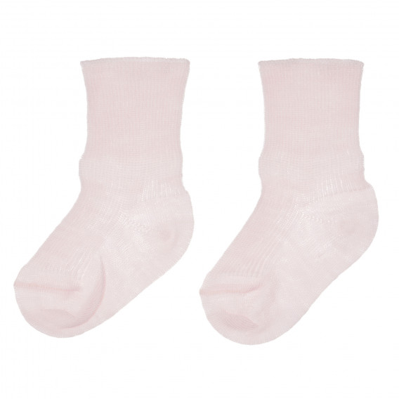 Памучни чорапи за бебе, розови Chicco 245587 2