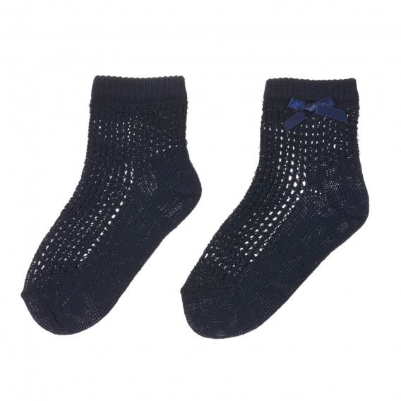Чорапи с панделка за бебе, тъмно сини Chicco 245609 