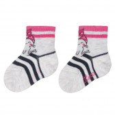 Чорапи с принт на коте за бебе, сиви Chicco 245611 