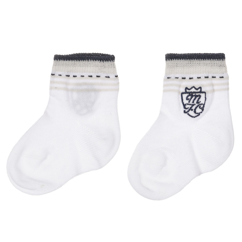 Чорапи с бродерия за бебе, бели  245628