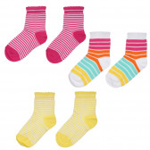 Комплект от 3 броя чорапи на райе за бебе Chicco 245632 