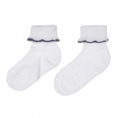 Чорапи с тъмно сини акценти, бели Chicco 245653 