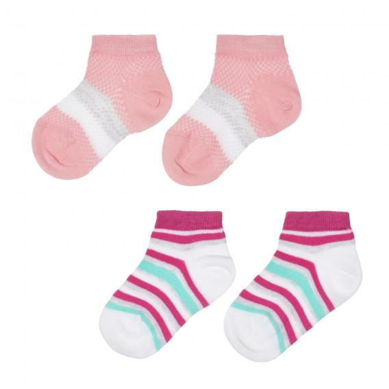 Комплект от два чифта раирани чорапи за бебе Chicco 245662 