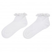 Чорапи с къдрички- бели Chicco 245667 
