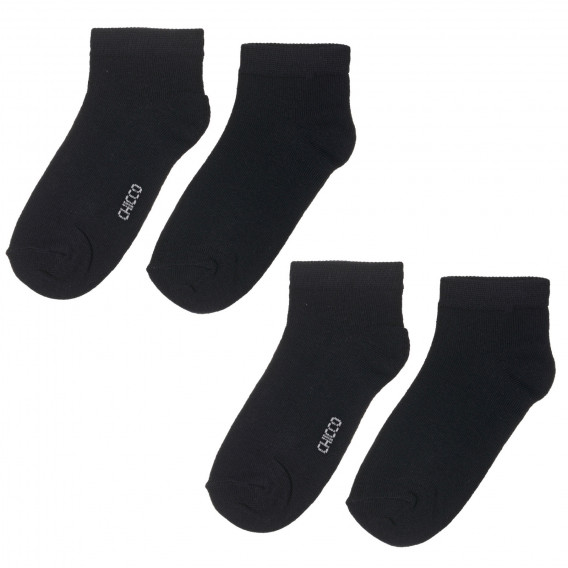 Комплект от два чифта чорапи с името на бранда, тъмно сини Chicco 245674 