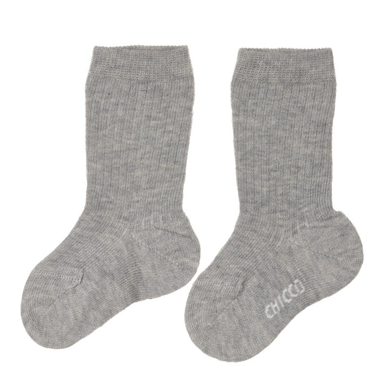 Чорапи с логото на бранда за бебе, сиви  245680