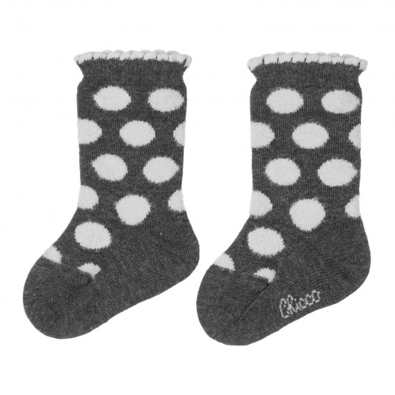 Чорапи на точки за бебе, сиви Chicco 245682 