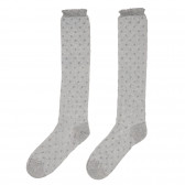 Чорапи с 3/4 дължина и принт на точки, сиви Chicco 245708 