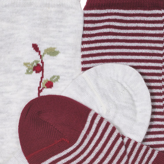 Комплект от два чифта чорапи в сиво и червено Chicco 245727 3