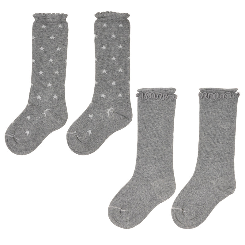 Комплект от два чифта чорапи, сиви  245737
