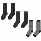 Комплект памучни чорапи за бебе, черни Chicco 245755 