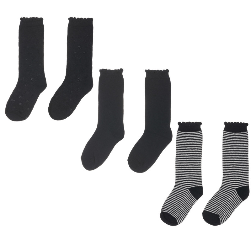 Комплект памучни чорапи за бебе, черни  245755