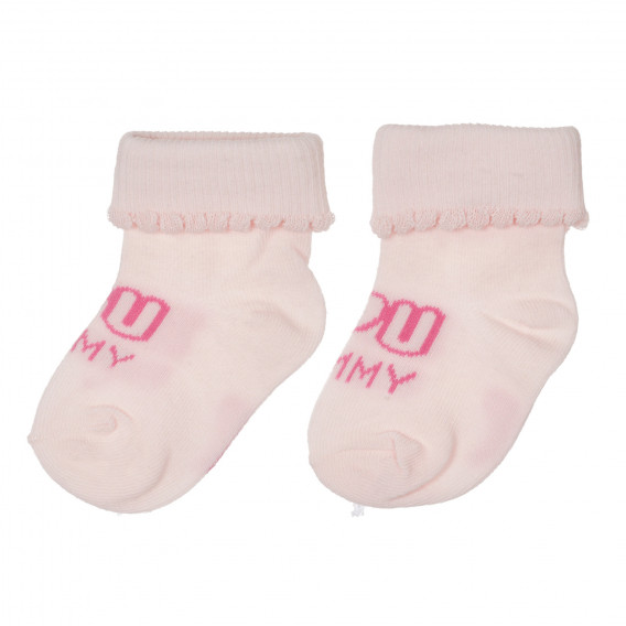 Комплект от два чифта чорапи I love mummy за бебе в розово и сиво Chicco 245765 2