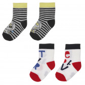 Комплект от два чифта чорапи в бяло и сиво за бебе Chicco 245768 