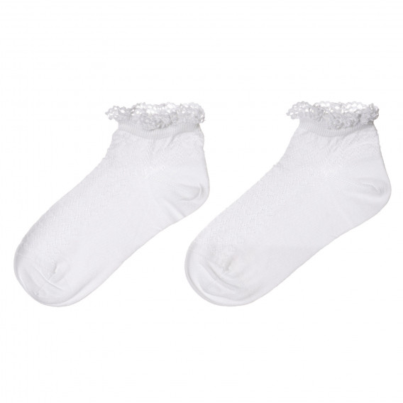 Чорапи с дантела, бели Chicco 245772 