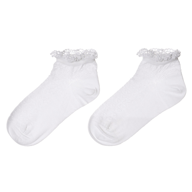 Чорапи с дантела, бели  245772