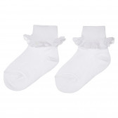 Чорапи с къдрички, бели Chicco 245774 