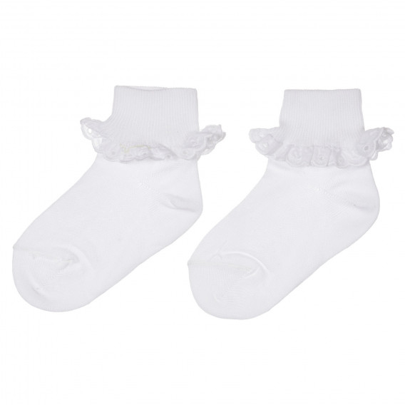 Чорапи с къдрички, бели Chicco 245774 