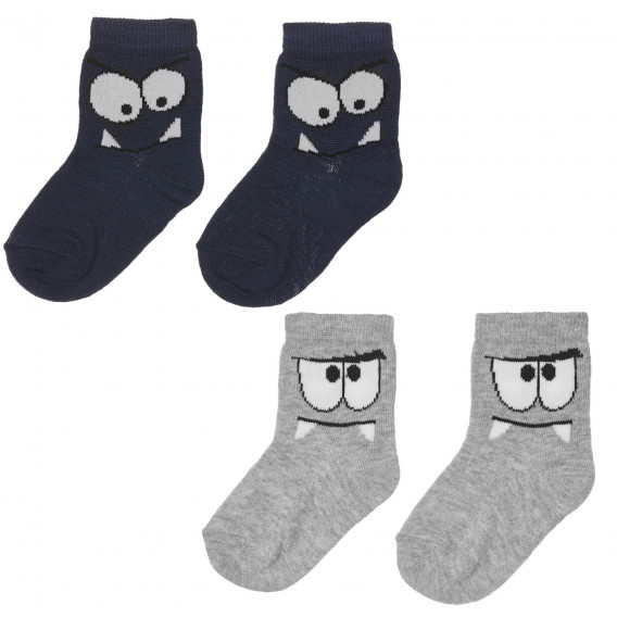 Комплект от два чифта чорапи в синьо и сиво Chicco 245776 