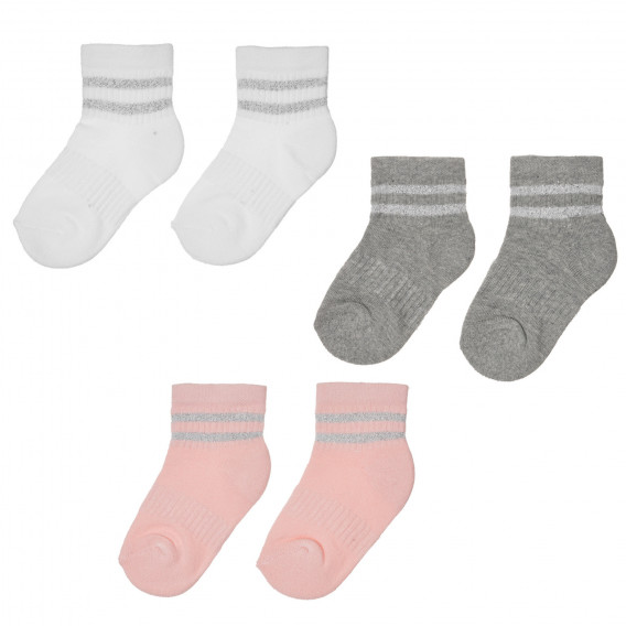 Комплект от 3 чифта чорапи за бебе, многоцветни Chicco 245780 