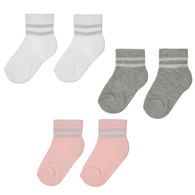 Комплект от 3 чифта чорапи за бебе, многоцветни  245780