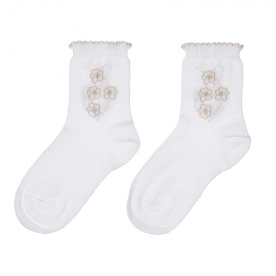 Комплект от два чифта чорапи, бели Chicco 245791 2