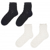 Комплект от два чифта чорапи в бяло и синьо Chicco 245794 